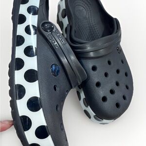 Crocs Women Crocs Rare Black Crocs Polka Dot Crocs Sz 6